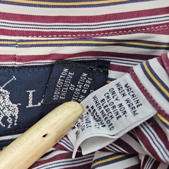 Ralph Lauren Classic Fit Dress Shirt Striped Men's Size 3XB Big Man Long Sleeve - Picture 7 of 10
